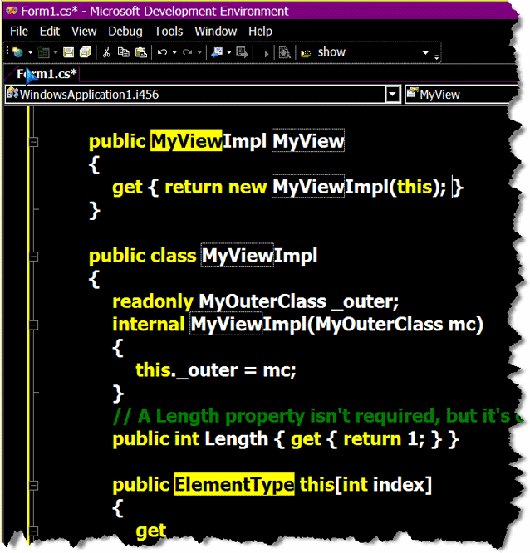 .net2005提供的code snippets看代码复用