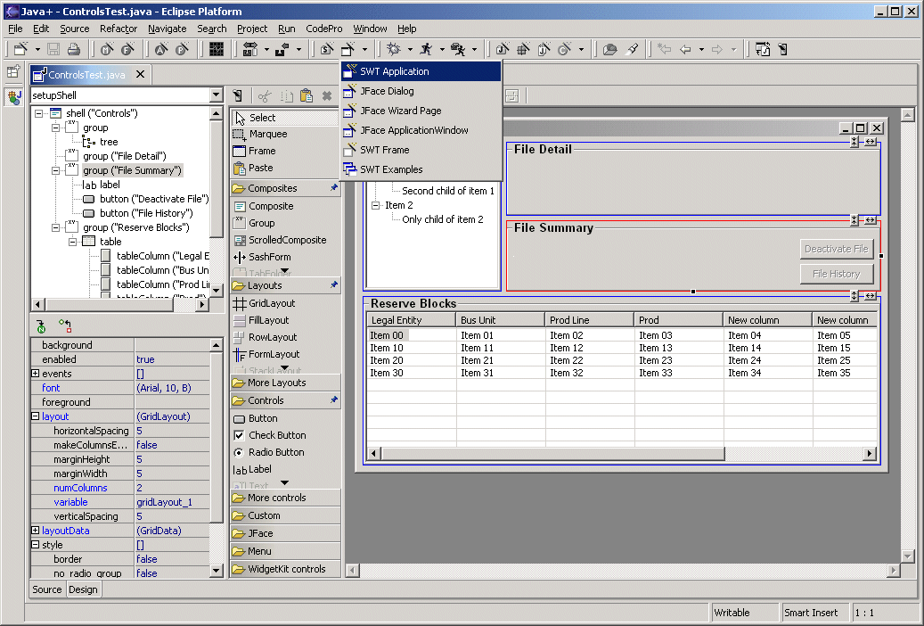 编写java gui的好工具windowbuilder pro[包含swt-designer和swing-designer]