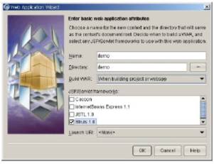 用jbuilder9 开发struts实例（图二）