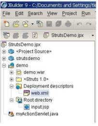 用jbuilder9 开发struts实例（图九）