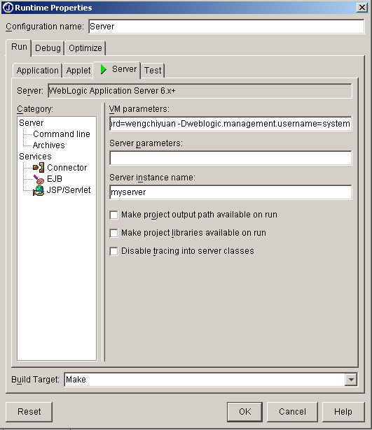 jbuilder7+weblogic7.0的配置和ejb开发（图八）