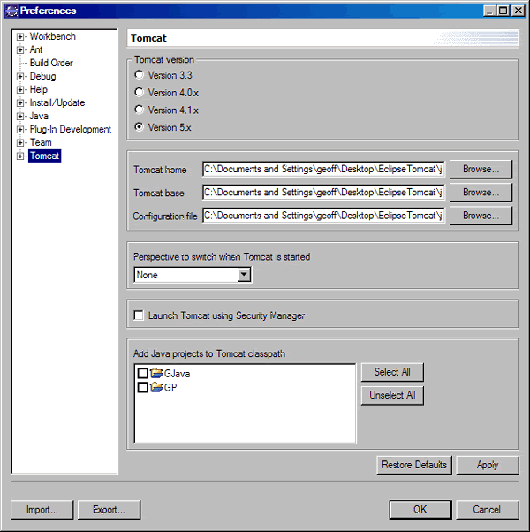 用eclipse作为jakarta tomcat的开发环境（图六）