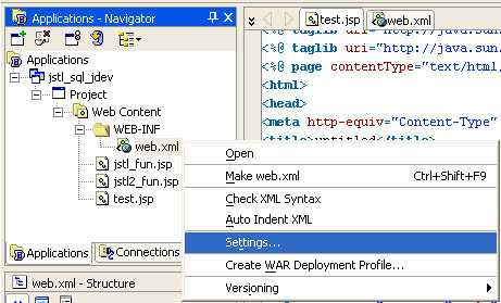 jdeveloper 10g 预览版中使用 jstl sql（图八）