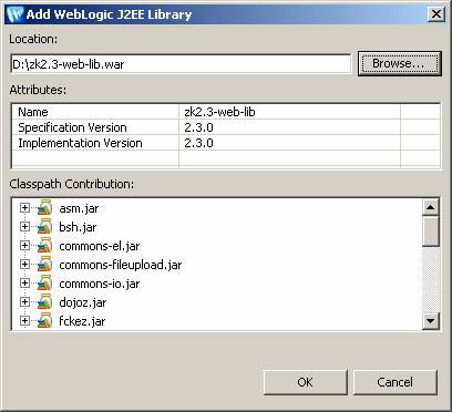 选择刚生成的zk2.3-web-lib.war